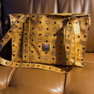 Authentic MCM Vintage Visetos Leather Tote Bag